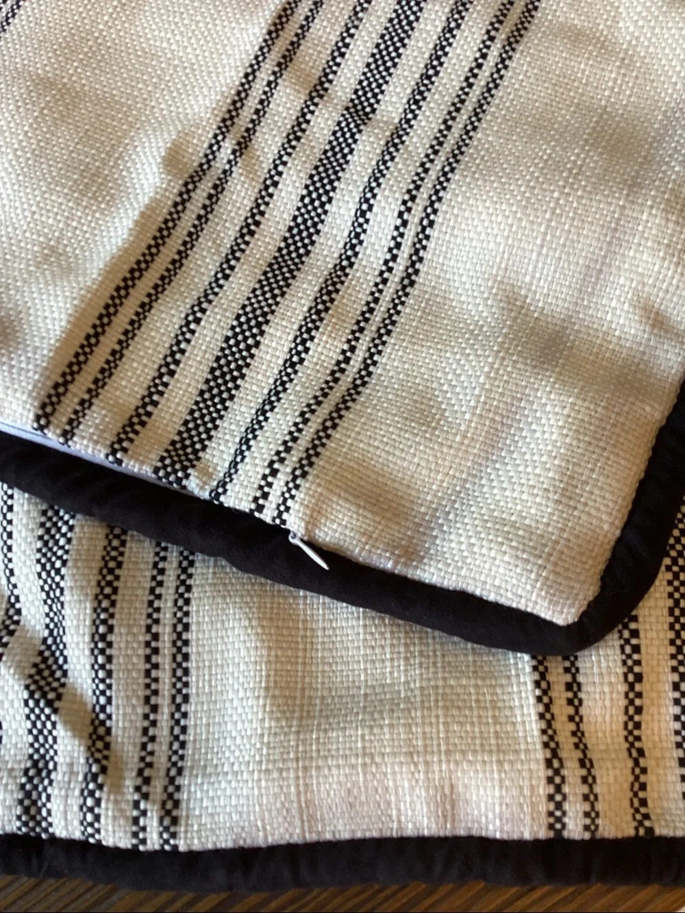BNWT Blackberry Stripe Euro Sham 27” x 27”